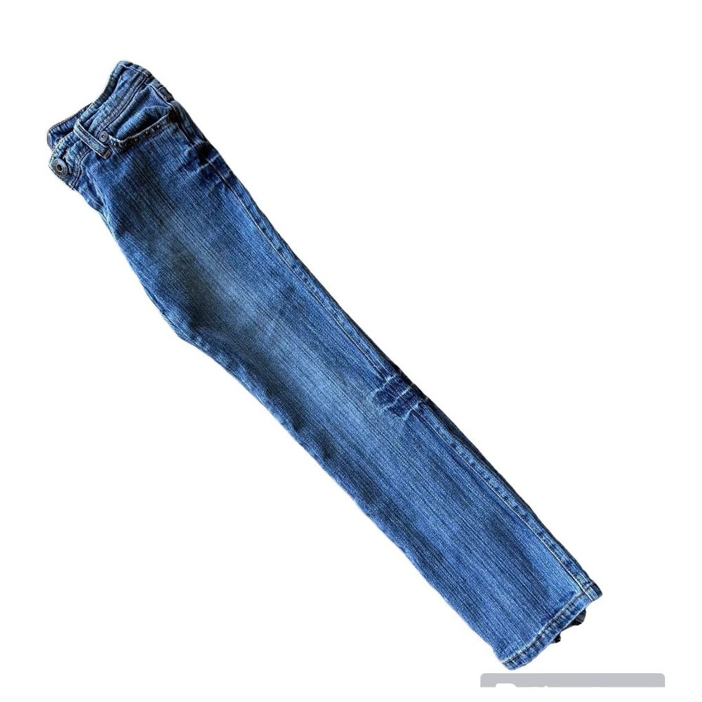 VTG 90's Yes Brand Jeans Girls 10 Blue 25 inches x 26" Studded Embroider… - Picture 4 of 12